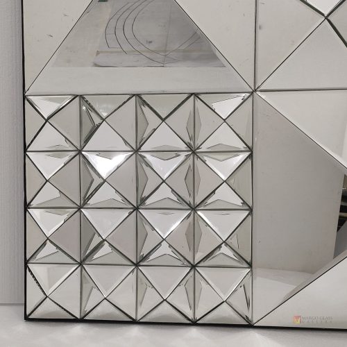 3D Diamond Wall Mirror Square Luxury Handmade Indonesia – Elegant decorative mirror mirror premium quality glass with ornate frame handcrafted in Indonesia