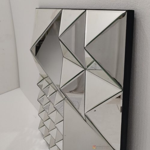 3D Diamond Wall Mirror Square Elegant Handmade Indonesia – Artisan decorative mirror mirror premium quality glass with ornate frame handcrafted in Indonesia