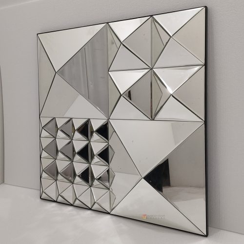 3D Diamond Wall Mirror Square Artisan Handmade Indonesia – Luxury decorative mirror mirror premium quality glass with ornate frame handcrafted in Indonesia