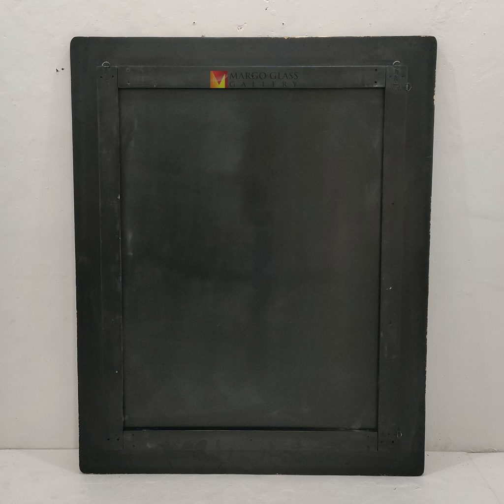 Antique Rectangular Gold Beaded Mirror – Handcrafted antique beaded mirror antique glass with beaded silver frame handcrafted in Indonesia