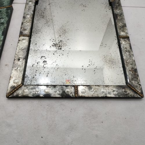 MG 014514 Antique Mirror Wall 122 x 70 cm Green Frame Antique – Classic antique mirror antique glass with gold frame handcrafted in Indonesia