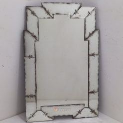 Large Silver Antique Wall Mirror
