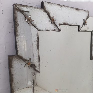 Large Silver Antique Wall Mirror