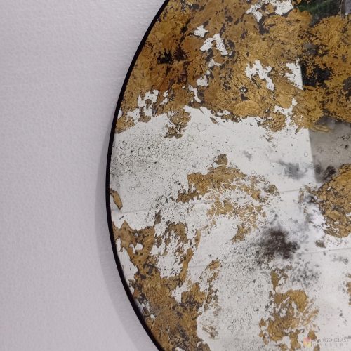 Antique Round Gold Mirror Elegant Handmade Indonesia – Artisan antique mirror antique glass with gold frame handcrafted in Indonesia