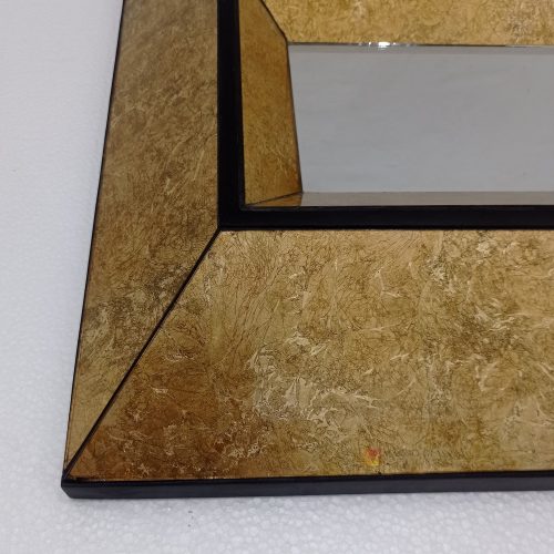 Square 3D Gold Eglomise Mirror Premium Handmade Indonesia – Premium square 3D eglomise mirror silver eglomise glass handcrafted in Indonesia