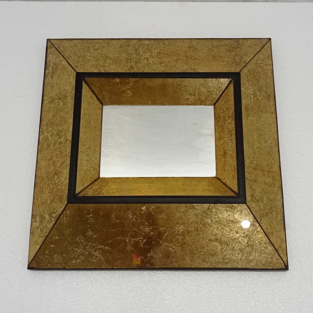 Square 3D Gold Eglomise Mirror Luxury Handmade Indonesia – Luxury square 3D eglomise mirror silver eglomise glass handcrafted in Indonesia