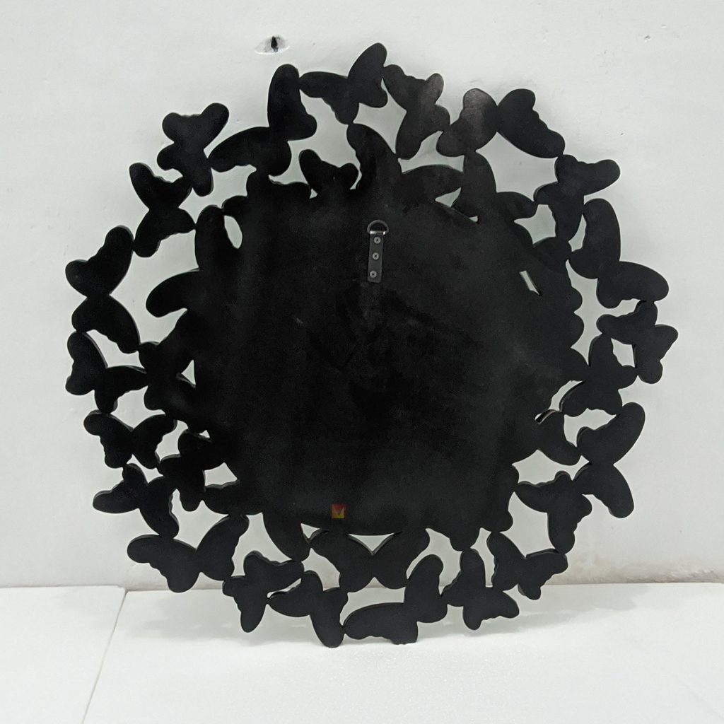 Verre Eglomise Butterfly Round Mirror Handcrafted Handmade Indonesia – Handcrafted eglomise mirror silver eglomise glass handcrafted in Indonesia