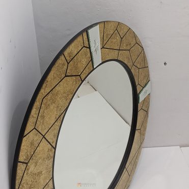 Verre Eglomise Round Mirror