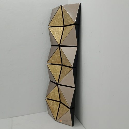 Recta 3D Verre Eglomise Wall Mirror Luxury Handmade Indonesia – Elegant eglomise mirror silver eglomise glass handcrafted in Indonesia