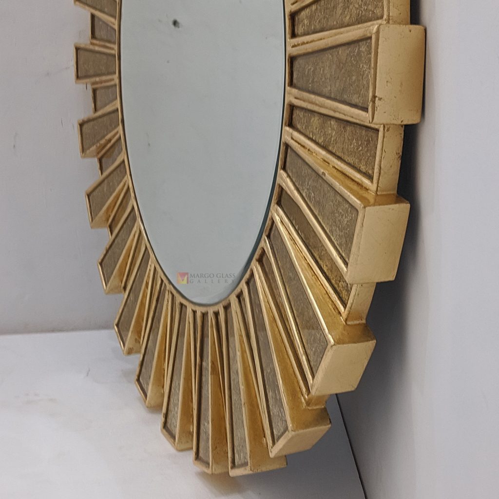 Sunburn Verre Eglomise Wall Mirror Premium Handmade Indonesia – Classic round sunburn eglomise mirror silver eglomise glass handcrafted in Indonesia