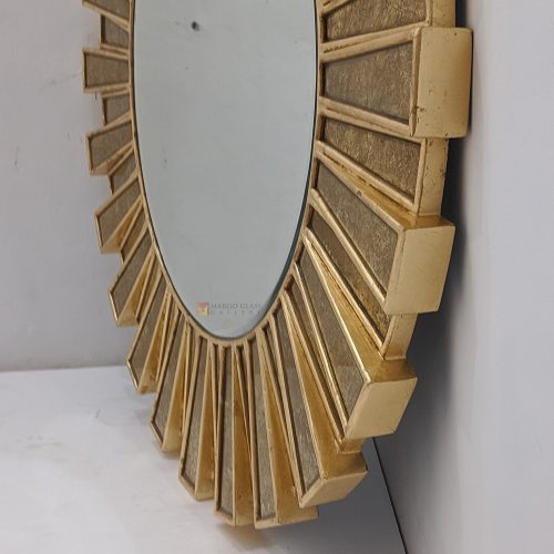 Sunburn Verre Eglomise Wall Mirror Premium Handmade Indonesia – Classic round sunburn eglomise mirror silver eglomise glass handcrafted in Indonesia