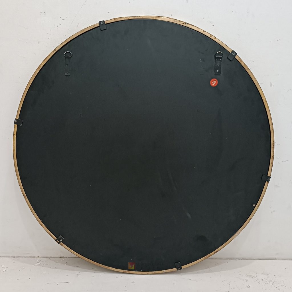 Round Eglomise Wall Mirror Decor Frame Metal Gold Premium Handmade Indonesia – Classic eglomise mirror silver eglomise glass handcrafted in Indonesia