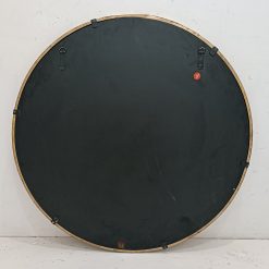 Round Eglomise Wall Mirror Decor Frame Metal Gold