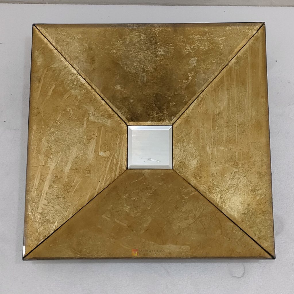 Square Verre Eglomise Mirror Baki Luxury Handmade Indonesia – Elegant eglomise mirror silver eglomise glass handcrafted in Indonesia