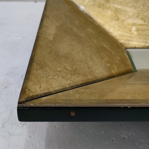 Square Verre Eglomise Mirror Baki Artisan Handmade Indonesia – Luxury eglomise mirror silver eglomise glass handcrafted in Indonesia