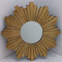 Verre Eglomise Round Mirror Sunburn