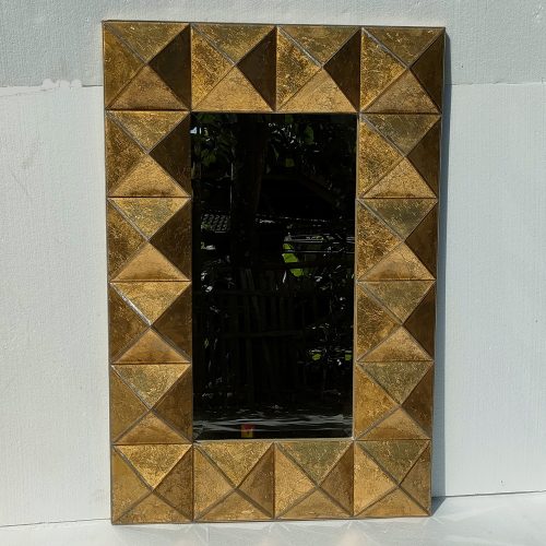 Rectangular Pyramid Verre Eglomise Mirror 3D Handcrafted Handmade Indonesia – Premium eglomise mirror silver eglomise glass handcrafted in Indonesia