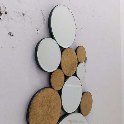 Round Contemporer Wall Decor Eglomise Luxury Handmade Indonesia – Elegant eglomise mirror silver eglomise glass handcrafted in Indonesia