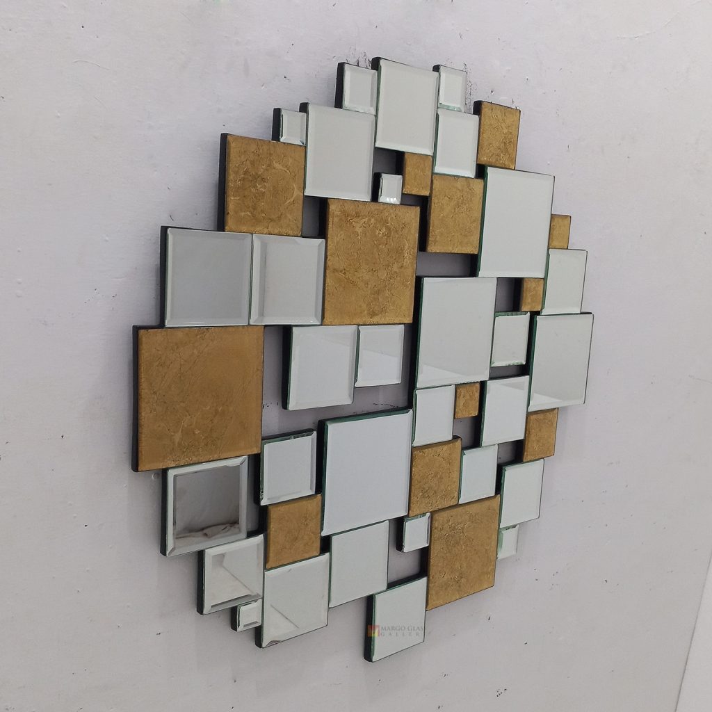 Square Wall Decor Eglomise Silver Luxury Handmade Indonesia – Elegant square eglomise wall decor mirror silver eglomise glass handcrafted in Indonesia