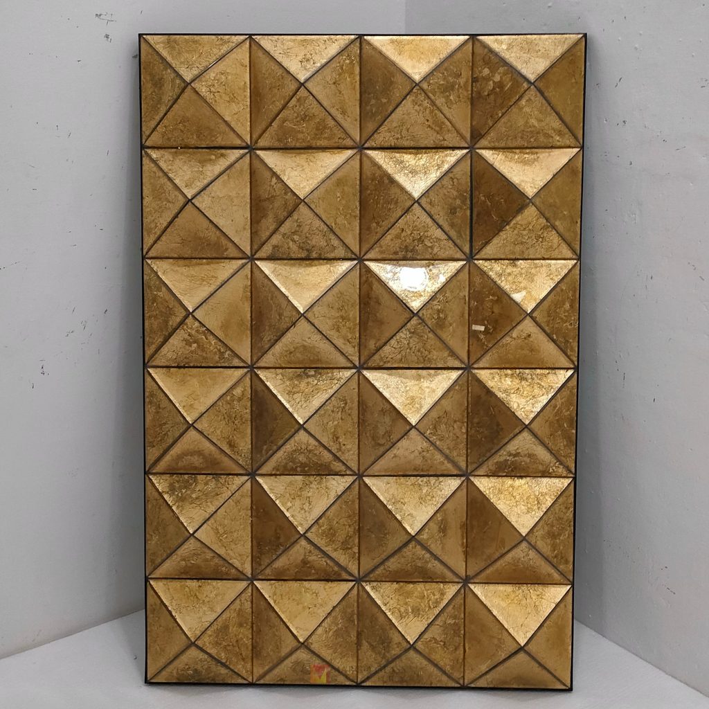 3D Diamond Eglomise Wall Decor Elegant Handmade Indonesia – Artisan 3D diamond eglomise mirror silver eglomise glass handcrafted in Indonesia