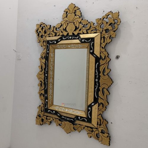 Venetian Verre Eglomise Wall Mirror Handcrafted Handmade Indonesia – Premium eglomise mirror silver eglomise glass handcrafted in Indonesia
