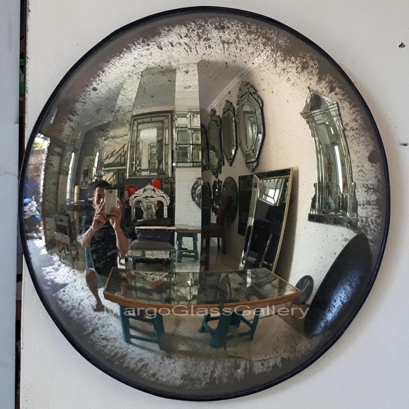 Antique Convex Round Mirror Amaro