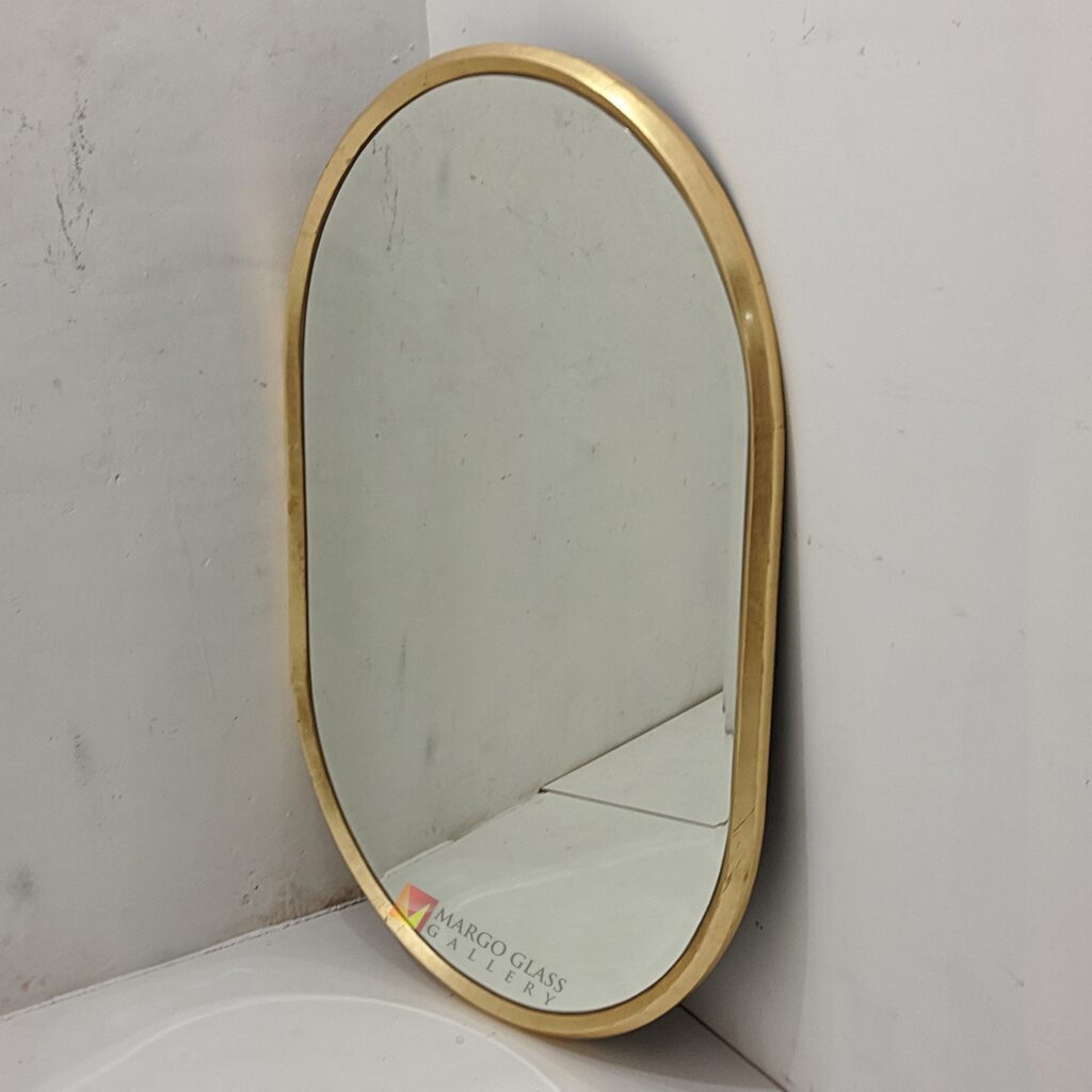MG 400004 Beaded Gold Oval Mirror 120cm x 80cm Luxury Handmade Indonesia – Luxury decorative mirror mirror premium quality glass with ornate frame handcrafted in Indonesia