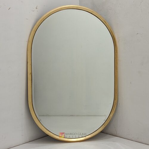 Beaded Gold Oval Mirror MG 400004