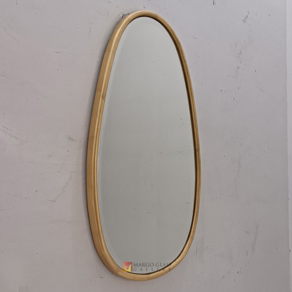 MG 400005 Beaded Gold Oval Mirror 80x40cm Elegant Handmade Indonesia – Elegant decorative mirror mirror premium quality glass with ornate frame handcrafted in Indonesia
