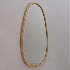 MG 400005 Beaded Gold Oval Mirror 80x40cm