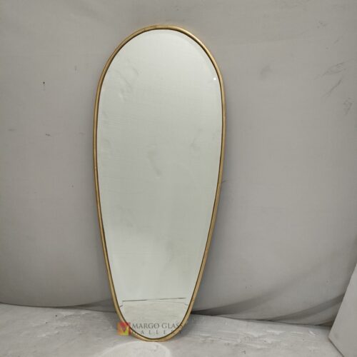 Beaded Gold Oval Mirror MG 400005