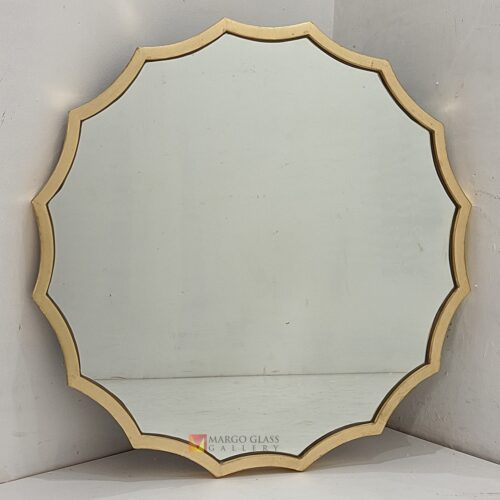 Fringe Arched Mirror Round Frame Gold MG 400010