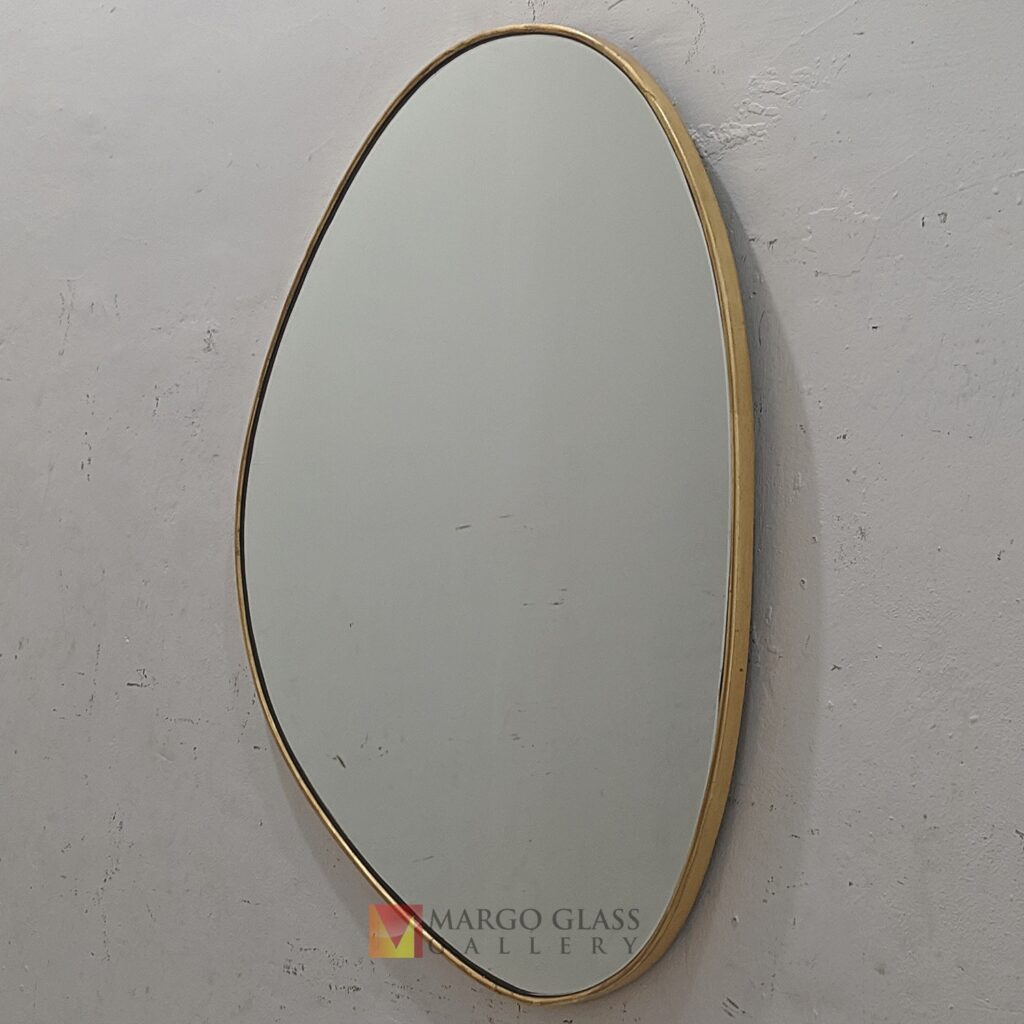 MG 400015 Organic Mirror Batu Gold Beaded Small 70x55cm Artisan Handmade Indonesia – Artisan decorative mirror mirror premium quality glass with ornate frame handcrafted in Indonesia