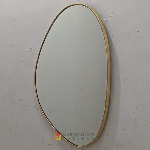 MG 400015 Organic Mirror Batu Gold Beaded Small 70x55cm Artisan Handmade Indonesia – Artisan decorative mirror mirror premium quality glass with ornate frame handcrafted in Indonesia