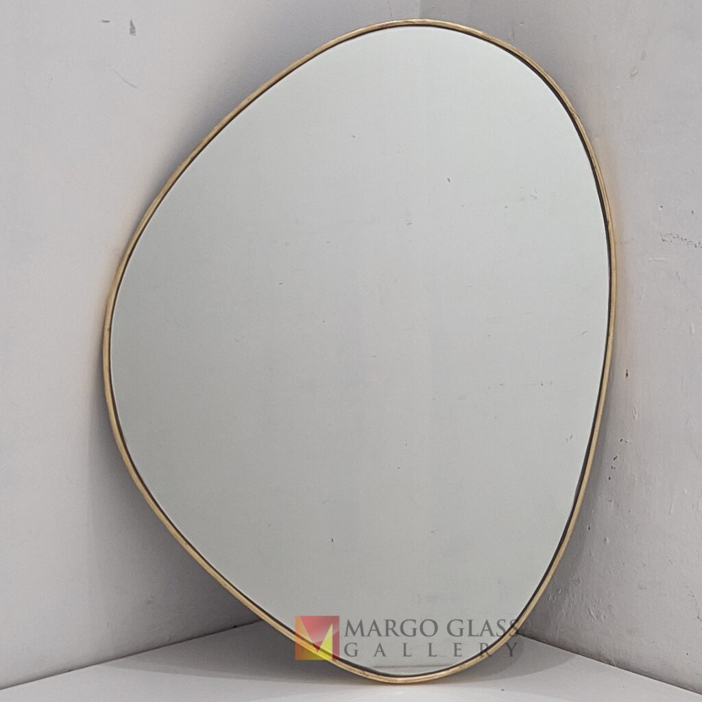 MG 400015 Organic Mirror Batu Gold Beaded Small 70x55cm Luxury Handmade Indonesia – Luxury decorative mirror mirror premium quality glass with ornate frame handcrafted in Indonesia