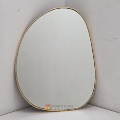 Organic Mirror Gold Beaded Small MG 400017
