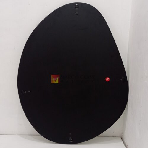 MG 400018 Organic mirror Frame matt black Medium 90 x 70 cm Elegant Handmade Indonesia – Elegant decorative mirror mirror premium quality glass with ornate frame handcrafted in Indonesia
