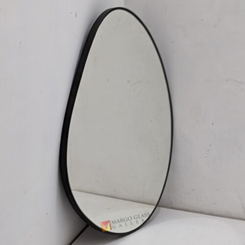 MG 400018 Organik Mirror Small matt black 70 cm x 50 cm Luxury Handmade Indonesia – Luxury decorative mirror mirror premium quality glass with ornate frame handcrafted in Indonesia