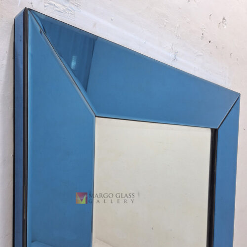 MG 004872 Square Wall Mirror Blue Size 120 x 120 Cm Elegant Handmade Indonesia – Artisan decorative mirror mirror premium quality glass with ornate frame handcrafted in Indonesia