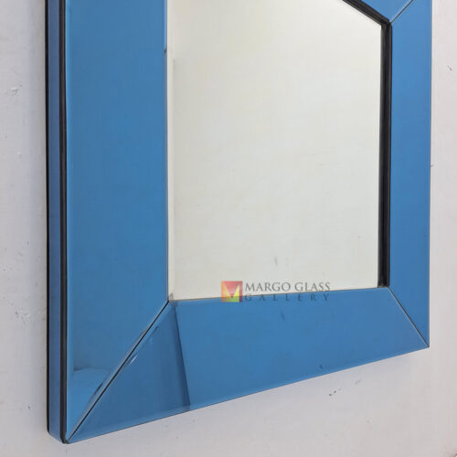 MG 004872 Square Wall Mirror Blue Size 120 x 120 Cm Classic Handmade Indonesia – Handcrafted decorative mirror mirror premium quality glass with ornate frame handcrafted in Indonesia