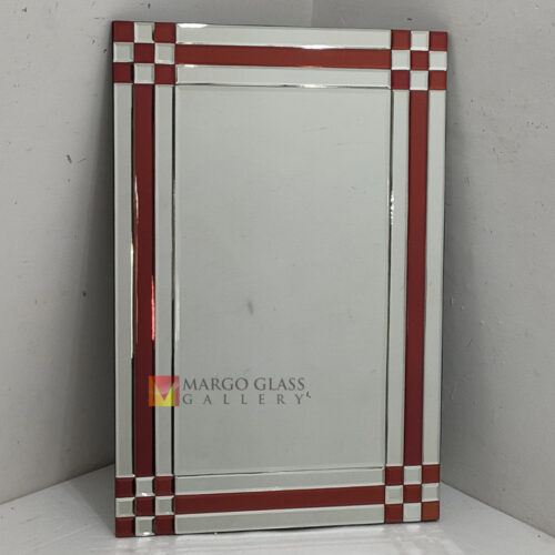 Modern Wall Mirror Red MG 004874