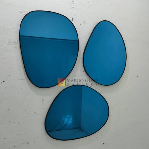 MG 004882 Wall Mirror Organic Blue one set 70x50cm Premium Handmade Indonesia – Classic decorative mirror mirror premium quality glass with ornate frame handcrafted in Indonesia