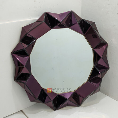 Round Wall Mirror 3D Purple MG 004888