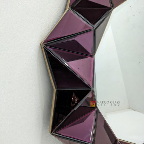 MG 004888 Round Wall Mirror 3D Purple Dia 120cm Premium Handmade Indonesia – Classic decorative mirror mirror premium quality glass with ornate frame handcrafted in Indonesia