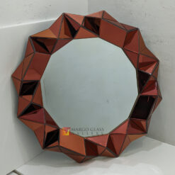 Round Wall Mirror 3D Red MG 004889