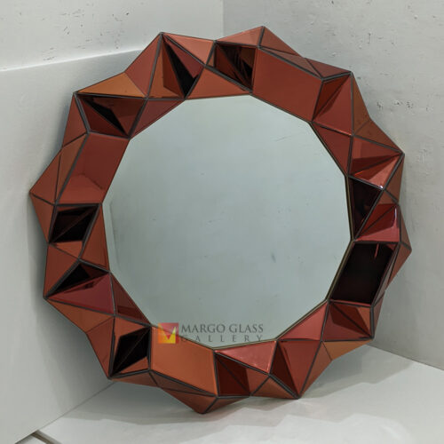 Round Wall Mirror 3D Red MG 004889