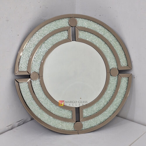 Round Wall Mirror Crystal Diamond MG 004893