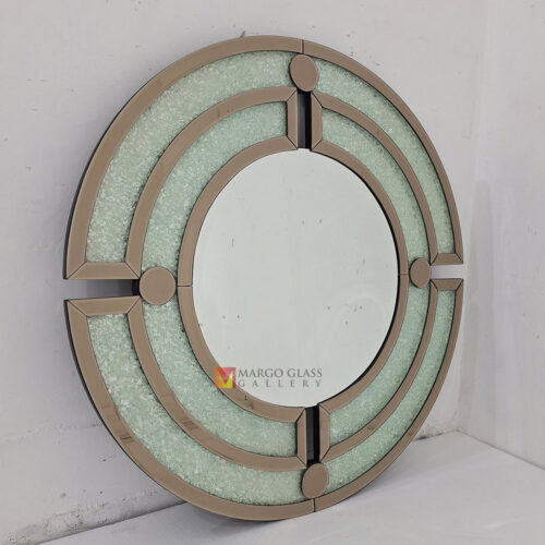 MG 004893 Round Wall Mirror Cristal 120 x 120 cm Artisan Handmade Indonesia – Luxury decorative mirror mirror premium quality glass with ornate frame handcrafted in Indonesia