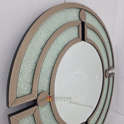 MG 004893 Round Wall Mirror Cristal 120 x 120 cm Luxury Handmade Indonesia – Elegant decorative mirror mirror premium quality glass with ornate frame handcrafted in Indonesia
