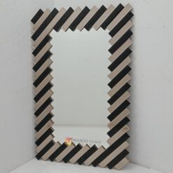 Modern Wall Mirror Black Brown MG 013088 